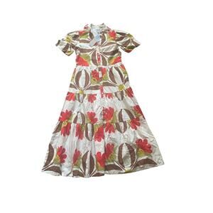 WKND Frock Floral Sorrento Maxi Button Up Dress Size XS Fit and Flare Resort